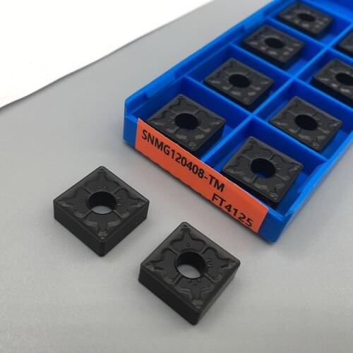 10PCS SNMG120408 TM FT4125 High Quality external metal lathe tool Carbide Inserts Blade Lathe Cutter Turning Tool for Steel