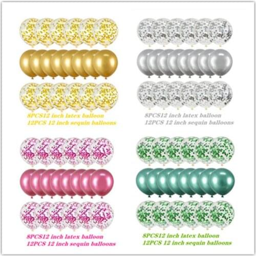 20pcs 12 Inch Metal Balloons Children Birthday And Wedding Decoration Baby Shower Party