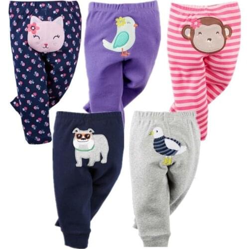 5PCS Cotton Baby Pants Spring Autumn Baby Boy Clothes bear Bebe Trousers Infant Toddler Girl Leggings Baby Girl Clothes