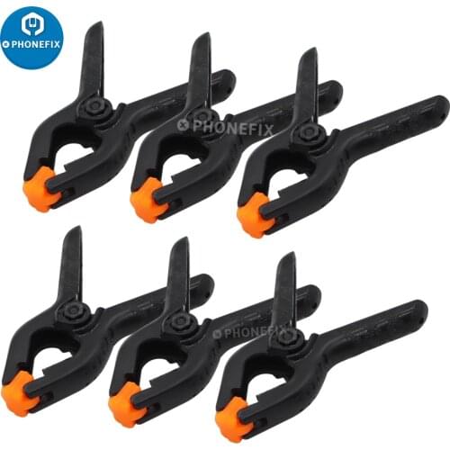 6pcs/lot A-Style Plastic Nylon Adjustable Clamps for Woodworking Phone Repair Fixture Muti Function 3 Inch Spring Clip Outillage