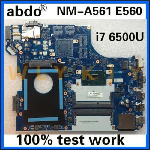 Abdo BE560 NM-A561 motherboard for Lenovo Thinkpad E560 E560C notebook motherboard CPU i7 6500U DDR3 100% test work