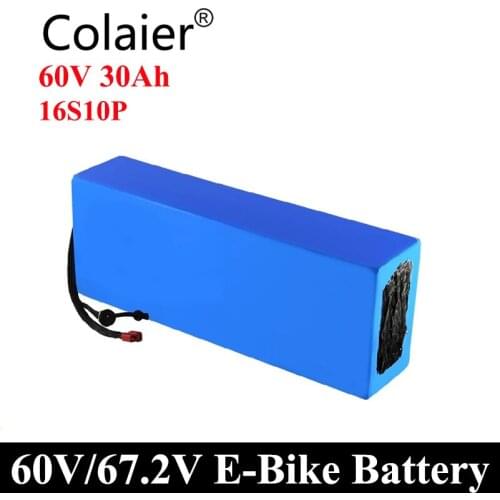 Colaier E-bike battery 60V 20ah 25ah 30ah 15ah 18650 li-ion battery pack bike conversion kit bafang BMS High power protection