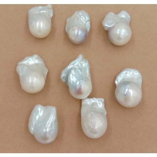 FREE SHIPPING, Nature freshwater loose pearl with baroque shape, BIGGEST BAROQUE shape pearl with full hole drilled, 25-33 MM