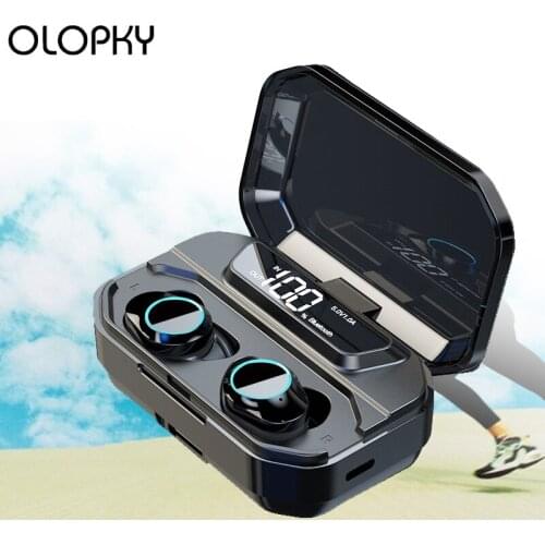 G02 V5.0 Bluetooth Stereo Earphone Wireless IPX7 Waterproof Touch Earbuds Headset 3300mAh Battery LED Display Type-c Charge Case