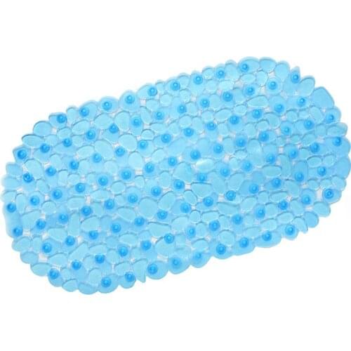 Cobblestone Style Non-Slip Bath Mats Doormat Bathroom Mats For Bathroom Non-slip PVC Mats Blue,Green,Purple,White 65*35cm