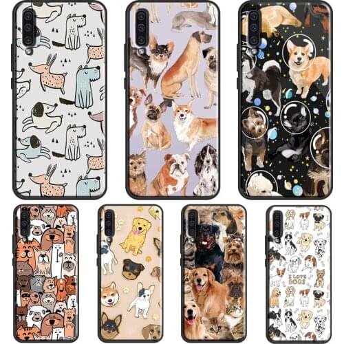 French Bulldog Beagle Dogs Pattern Case For Samsung A52 A12 A32 A72 A21S A20e A21S A31 A51 A71 A10 A02S A50 A70 Back Cover