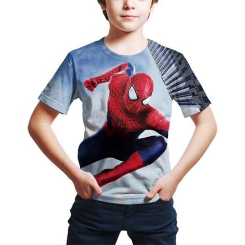 Disney Anime Marvel The Avengers T Shirt Kids Tees 3D Printing Clothing Tops Children Summer T-shirt Baby Boy Girl Funny Costume