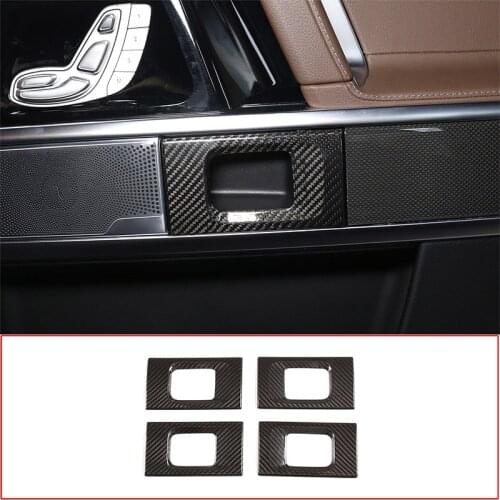 For Mercedes-Benz G-Class W463 G500 G63 19-20 Real carbon fiber Car Door Handle Bowl Cover Decoration Sticker Car Accessories