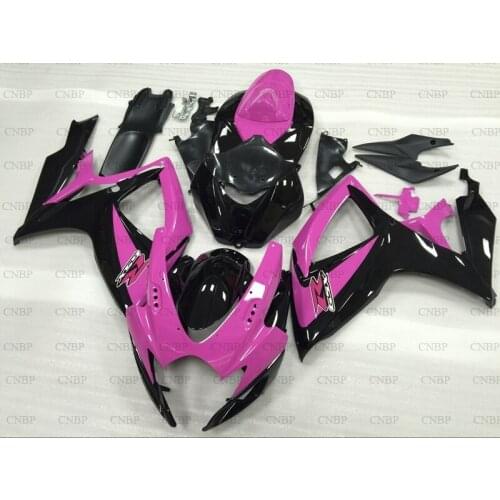 For Suzuki GSXR750 2006 - 2007 K6 Fairing Kits GSX R 600 07 Plastic Fairings GSX-R750 07 Pink Red Black Plastic Fairings