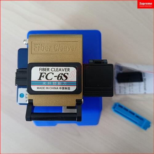 Blue FC-6S Fiber Optic Cleaver FTTX FTTH Cutting Cleaver with Fiber Scrap Collector Mental Fiber Cleaver Free Shipping