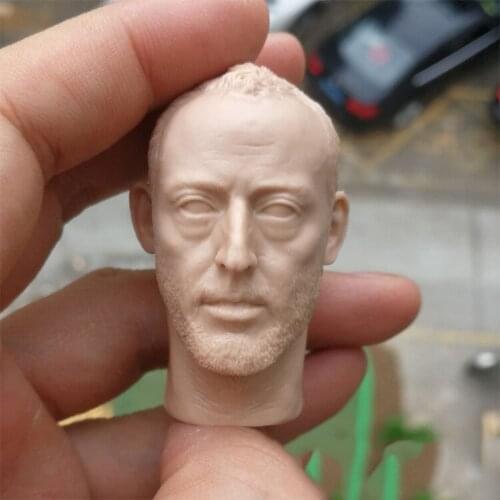 1/6 Jean Reno Unpainted Head Sculpt Model for 12''Action Figures Bodies Toys Gifts Collections