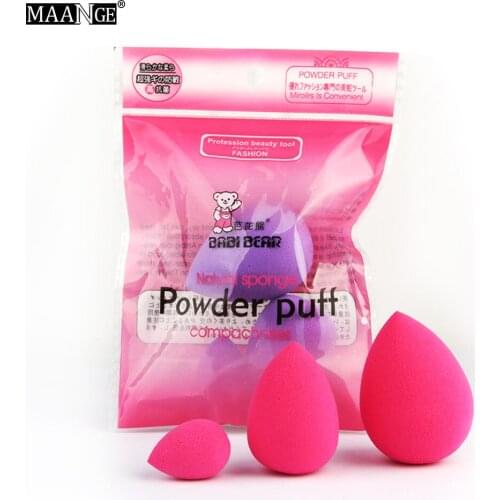 Hot Selling MAANGE 3 Large, Medium and Small Drop-Shaped Sponge Powder Puff Makeup Tools Multifunctional Beauty Eggs