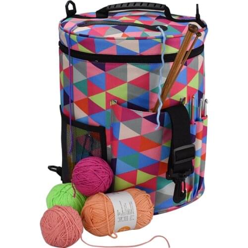 MLGB Knitting Bag Organizer Bag Yarn Storage Case for Crocheting Hook Knitting Needles Wool Storage Tote Bag for Women