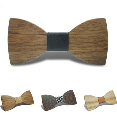 Fashion Original Wood Elegant Gentleman Groom Bow Ties Handmade Butterfly Wedding Party Bow Ties Butterfly Wooden Unique Tie