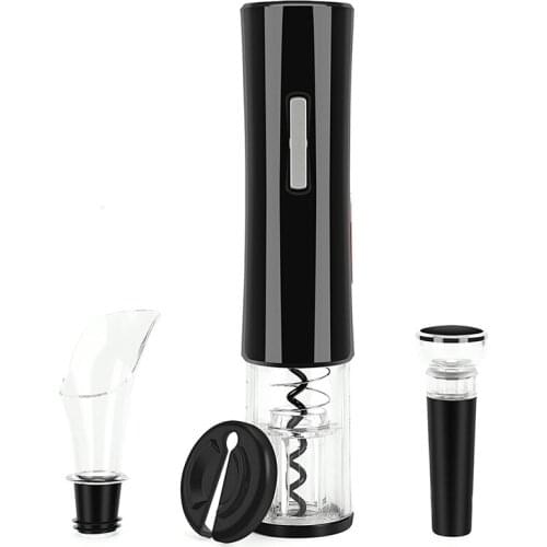 HOT-Electric Wine Opener Set Automatic Wine Bottle Opener LED Light Reusable Corkscrew Set for Kitchen Bar Restaurant