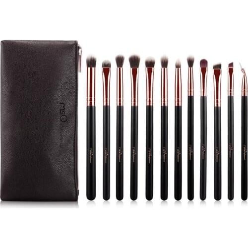 12-piece Makeup Brush Kit Super Soft Hair PU Leather Packet Holder Make Up Brush Set