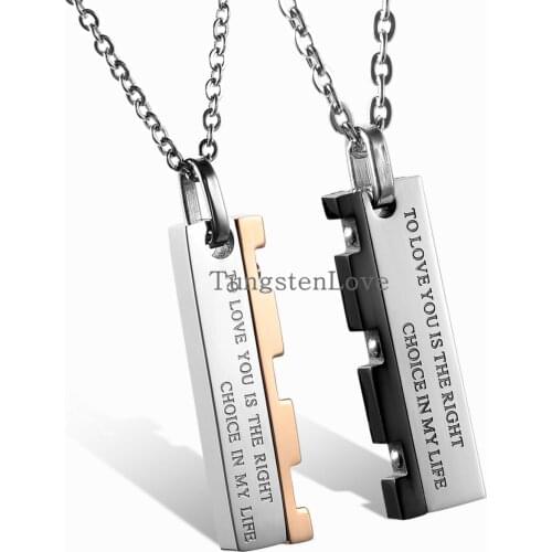 New arrivals 2020 316L Stainless Steel Necklace for women men couple TO LOVE YOU IS THE RIGHT CHOICE IN MY LIFE collares