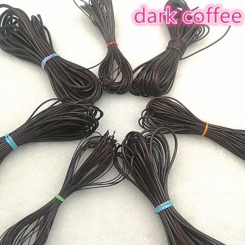 NEW 0.5-2.5mm Dark Coffee Waxed Thread Cord String Strap Necklace Rope Beads for Jewelry Making Diy Shamballa Bracelet