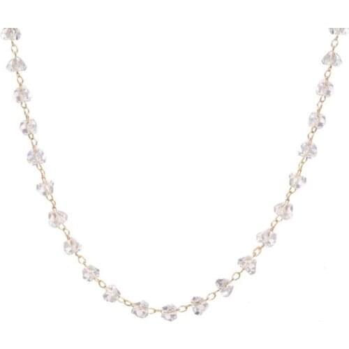 Simple Full Crystal Choker Necklaces for Women Female Short Clavicle Chain Chocker Necklace Jewelry Accessories Collar Colier