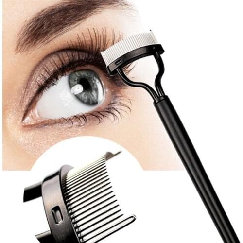 1PC Eyelash Curler Beauty Makeup Lash Separator Foldable Metal Eyelash Brush Comb Mascara Curl Beauty Makeup Cosmetic Tools