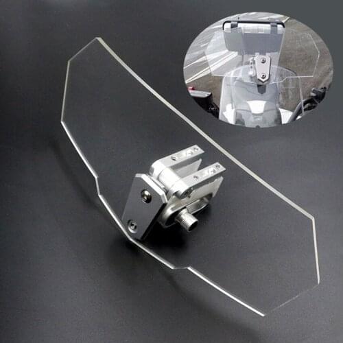 Unversal Airflow Adjustable Windscreen Wind Deflector Motorcycle Windshield FOR yamaha vmax 1200 vespa sprint gsxr 1000 k7
