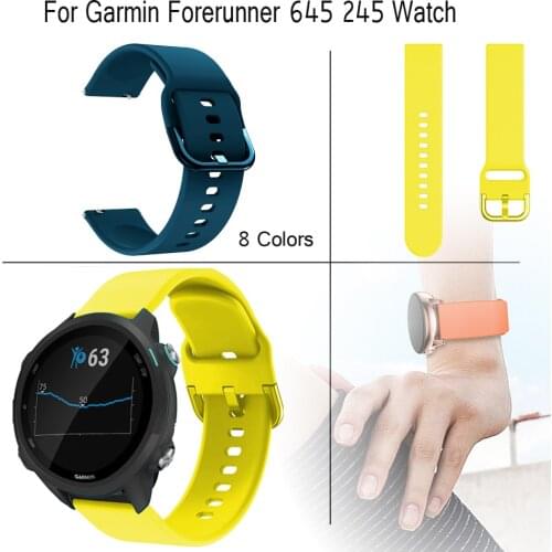 Silicone Watch Band Strap for Garmin Forerunner 245 645 mm Vivoactive 3 Music Smart Bracelet Sport Watchband Correa Band