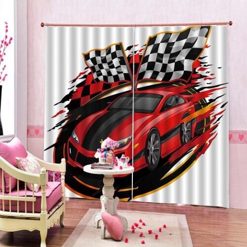 Drapes Cortinas 3D Curtain Printing Blockout Polyester Photo Drapes Fabric For Room Bedroom car curtains