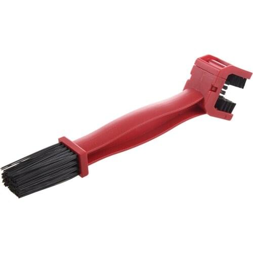 Cycling Motorcycle Bicycle Chain Crankset Brush Cleaner Cleaning Tool (Red)