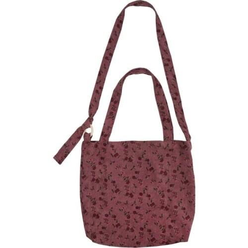 Corduroy Ladies Shoulder Bags Large Capacity Women Bags Casual Female Crossbody Bags Flower Print Handbag for Girls Shopper Bags