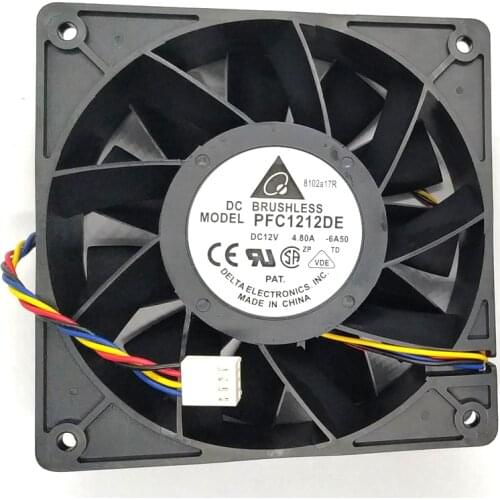 Delta 12CM PFC1212DE DC 12V 4.8A 12038 120x120x38mm Super Large Air Volume Violent General Cooling Fan