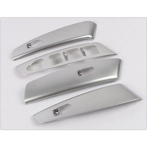 High QualityABS trim car inner window button armrest decoration cover for Hyundai ix35 2009- 2015 4pcs/set car stickers Glass co