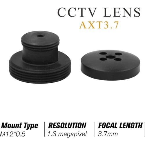 3.7mm M12 Button Lens M12 Mount 1.3 Megapixel 80degree Horizontal Viewing Angle F2.0 fixed Iris for CCTV Cameras