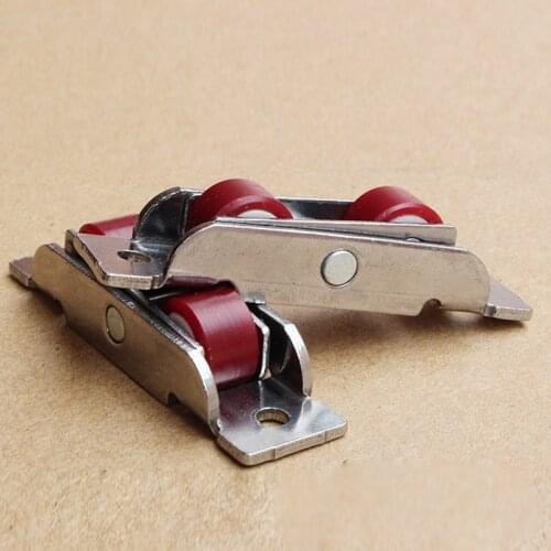 4 Pcs/lot Stainless Steel Door Window Silent Nylon Pulley Wheel Sliding Door Fittings Glass Door Sliding Rollers