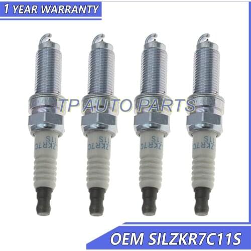 4 Pieces Spark Plug Compatible Witn Honda OEM SILZKR7C11S 92932
