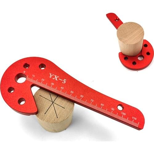 45/90 Degrees Right Angle Scribing Gauge Center Line Finder Marking Tool Red Aluminum Alloy Heavy Duty Carpenters Ruler