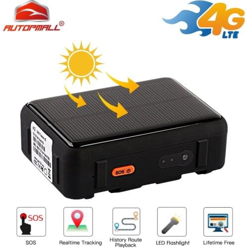 4G Solar Tracker Car GPS Tracker Waterproof For Boat Remote Control SOS Cow Horse animals GPS Tracker LED Light Life-time Free