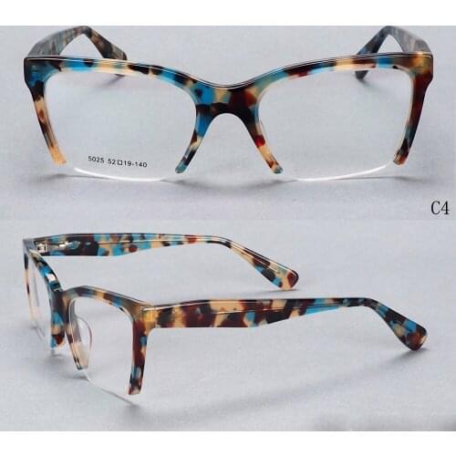80156 Acetate Large Frame Retro Glasses Frame Men Women Optical Fashion Computer Eyeglasses