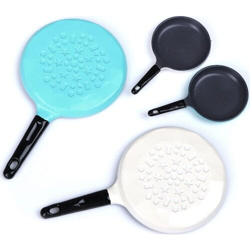 Hot sale 1 PC Doll house accessories 1:12 Dollhouse Miniature Kitchen Utensil Pan Model Accessories Toys