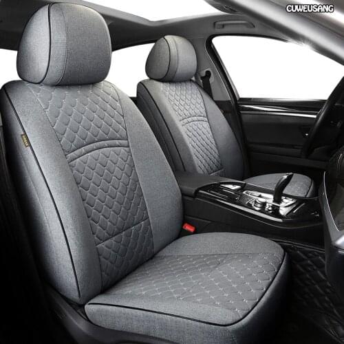 CUWEUSANG Custom FLAX car seat covers For Ford Fiesta Mondeo Fusion Focus Escort S-MAX Edge Kuga Taurus Automobiles Seat Cover
