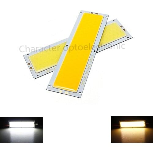 DC 12V - 24V 120mmx36mm Warm White Pure White COB LED Strip Lamp Lights Bulb 10W 1000LM Super Bright For DIY High Quality