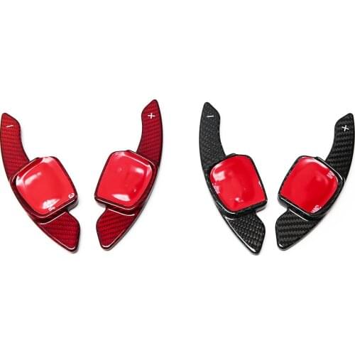 For VW Volkswagen Passat B8 Golf 7 Tiguan Arteon 2018 2019 Carbon Fiber Racing Steering Wheel Paddle Extension Shifter Trim