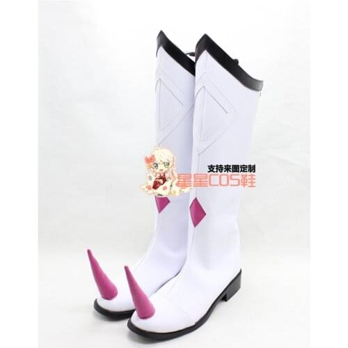 Fate/EXTRA CCC Erzsebet Bathory White Girls Long Cosplay Shoes Boots X002