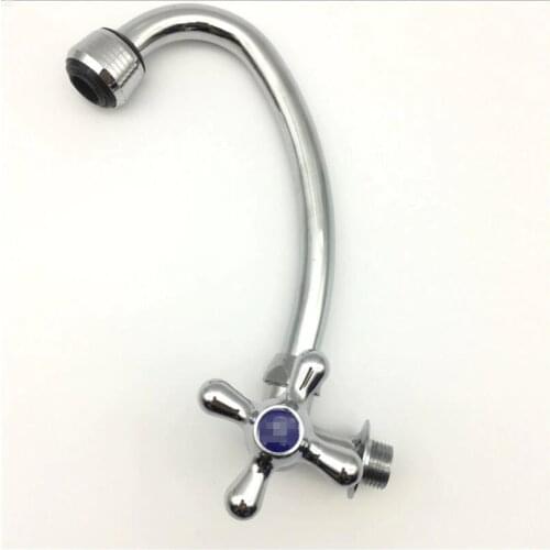 G1/2 Zinc Alloy Kitchen Single Cold Faucet Can Rotate The Sink Faucet Big Bend Pipe Laundry Pool Tap