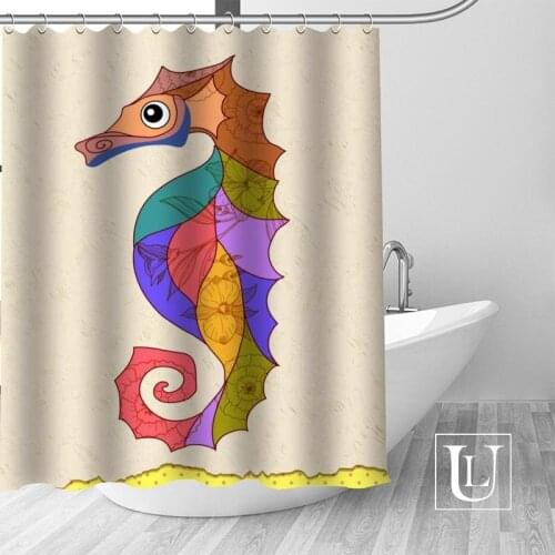 Art Hippocampus shower curtain new large European&American style print edition polyester shower curtain