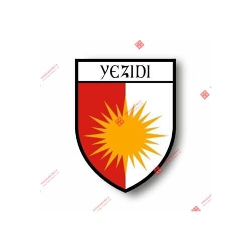 Personality Stickers Decal Souvenir Vinyl Car Shield City Flag World Crest Yazidi Yezidi Car Decal Decoration Laptop