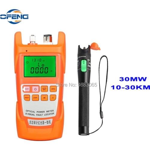 2 in 1 Optical power meter 30MW red light one machine fiber optic light decay tester red light pen 10-30KM