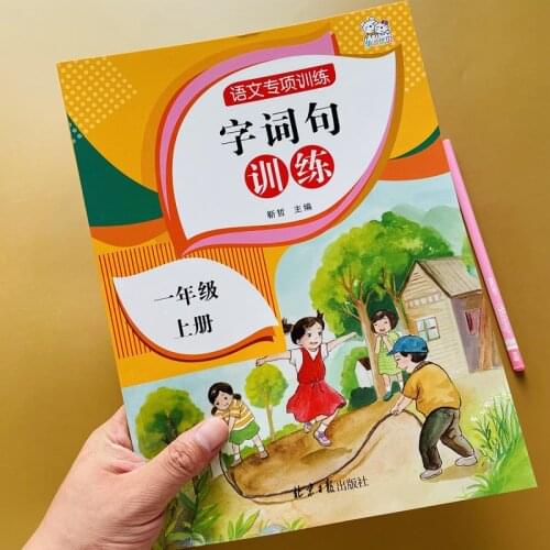 China Student Schoolbook Textbook Chinese PinYin Hanzi Vocabulary words and sentences making exercises Primary School Grade 1