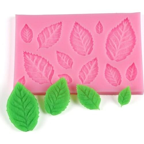 Kitchen Cake Mold Silicone Rose Leaf Cake Mold Cake Decorating Tools Chocolate Fondant Embellisment Baking Mold Baking Cake Tool