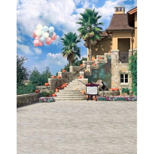 LIFE MAGIC BOX Baby Shower Backdrop House Exterior Pink Baby Shower Backgrounds For Photos S-2173