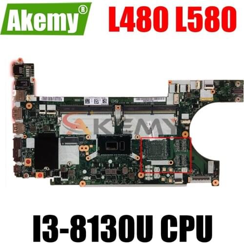 EL480/EL580 NM-B461 mainboard For Lenovo ThinkPad L480 L580 laptop motherboard with I3-8130U CPU DDR4 100% Fully Tested